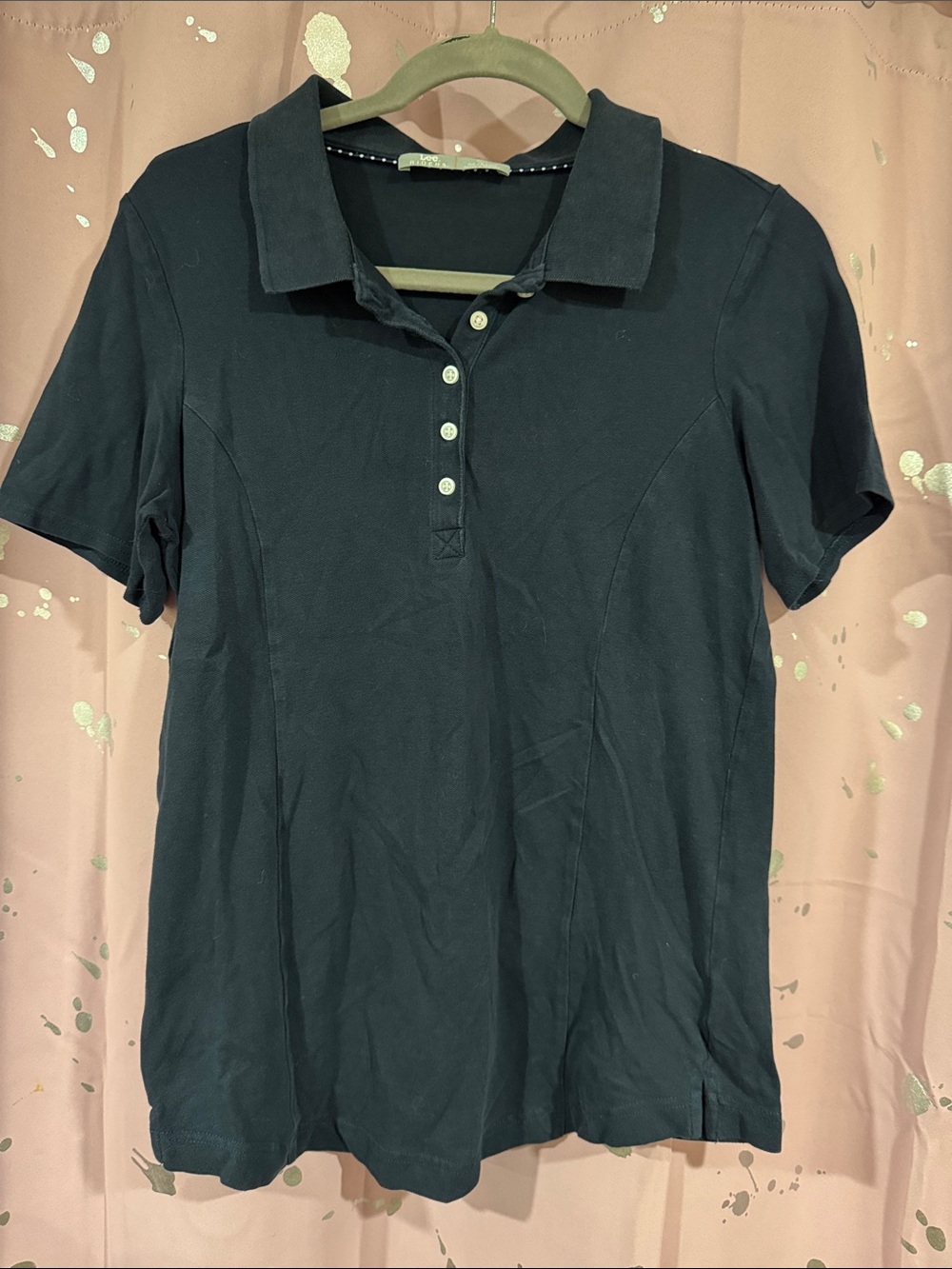 Riders by Lee Women's Navy Short Sleeve Polo